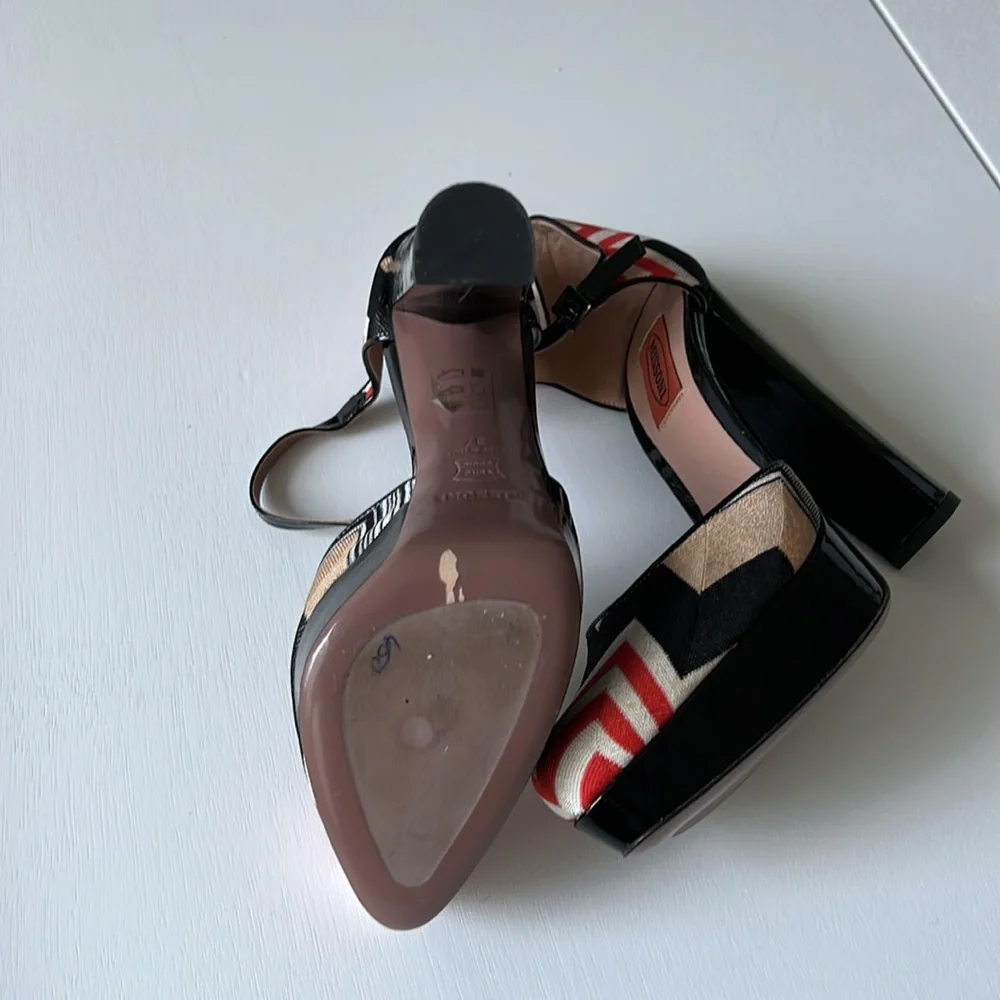 Missoni made in Italy high heeled size 7M(37) ankle a wrap Mary Jane shoes - Picture 14 of 16